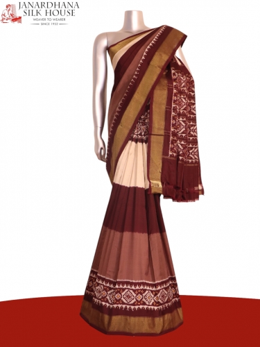 Pure Handloom Patola Ikat Silk Saree